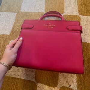 Staci medium leather satchel - Kate Spade Hot Pink